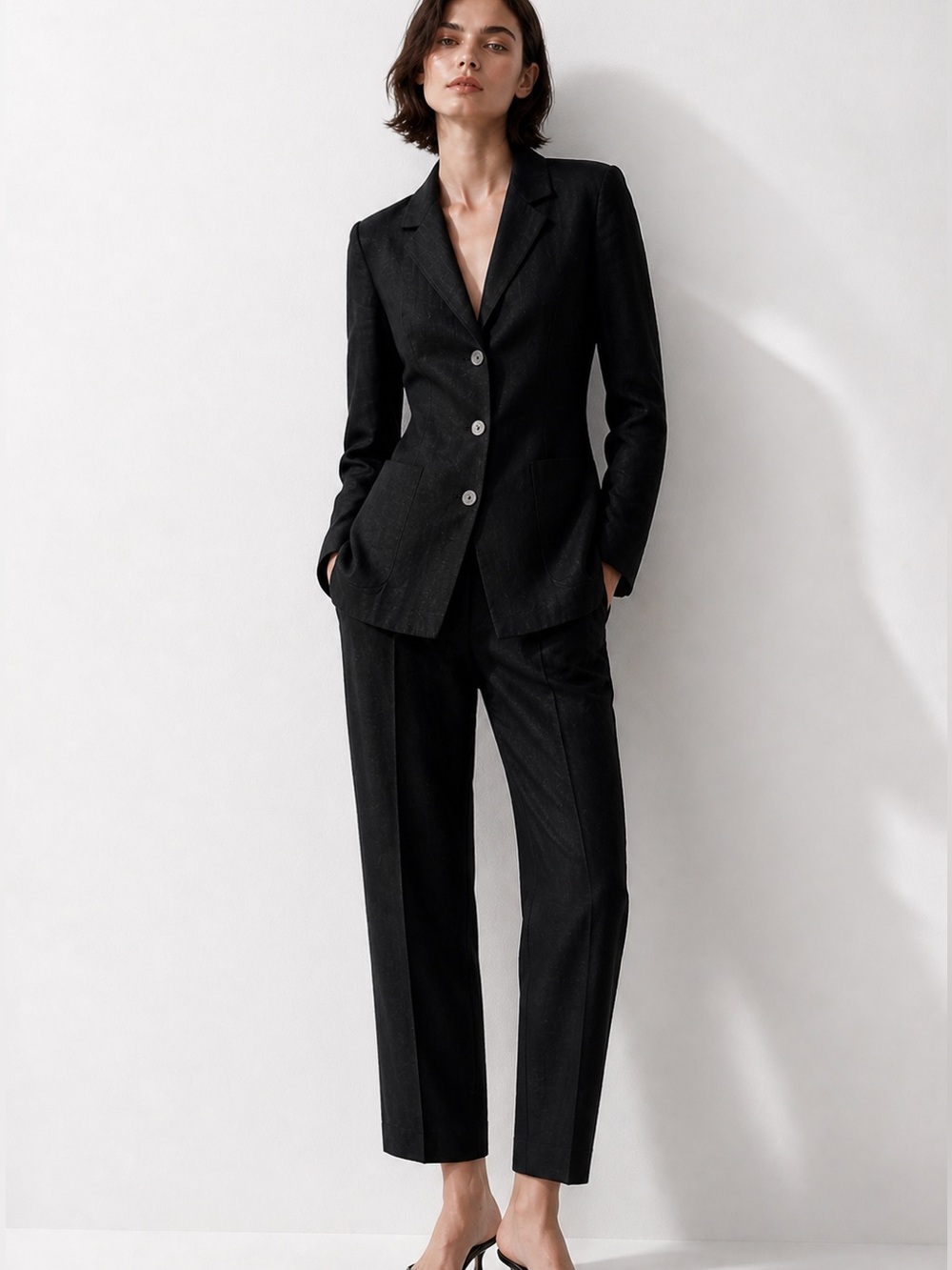 Marks & Spencer Black Linen Suit (Set)